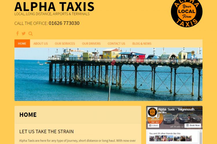 Portfolio - Alpha-Taxis.co.uk - AJR Design (Alex J. Ramsden)